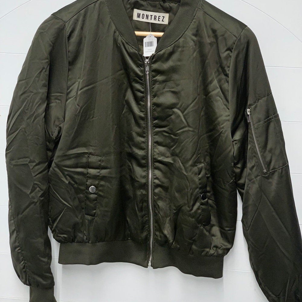 Bomber olive green jacket…NEW
